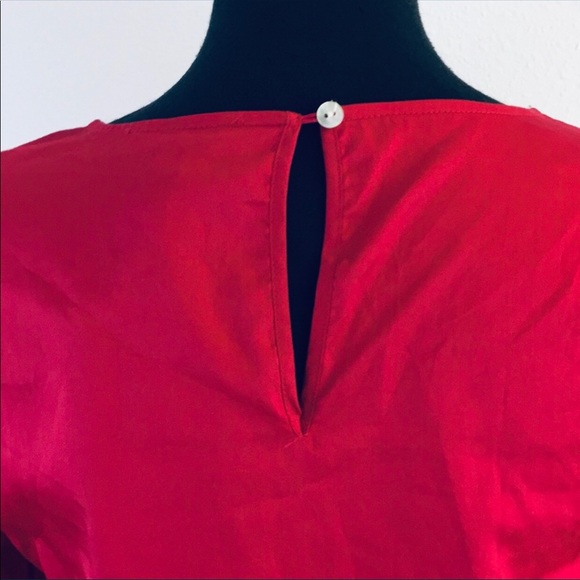 NWT Jane & Delancey red bell sleeve blouse - Picture 4 of 5